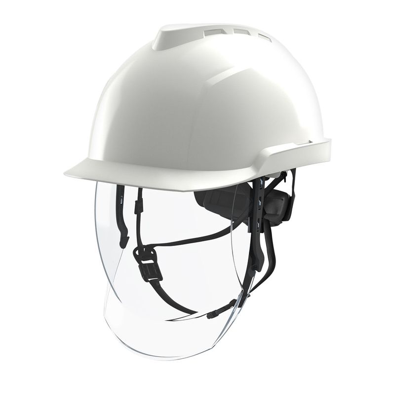 Casco-MSA-V-Gard-950-Blanco-con-Visor-y-Fas-Trac