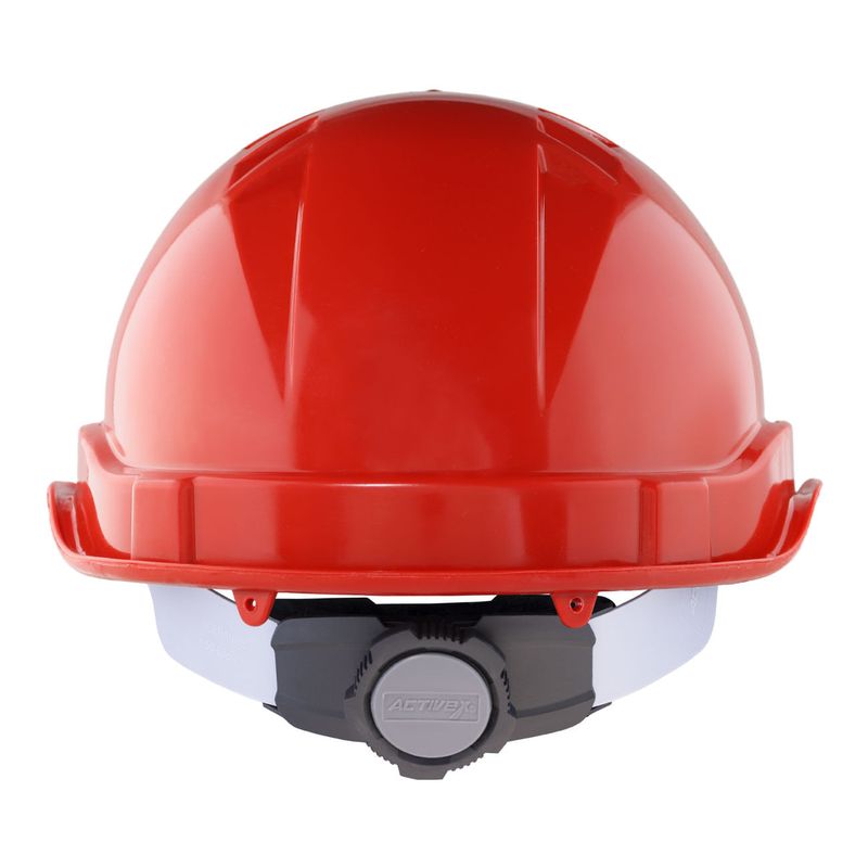 Casco-Activex-I-Rojo-Arnes-cinta-6-Puntas-Ratchet