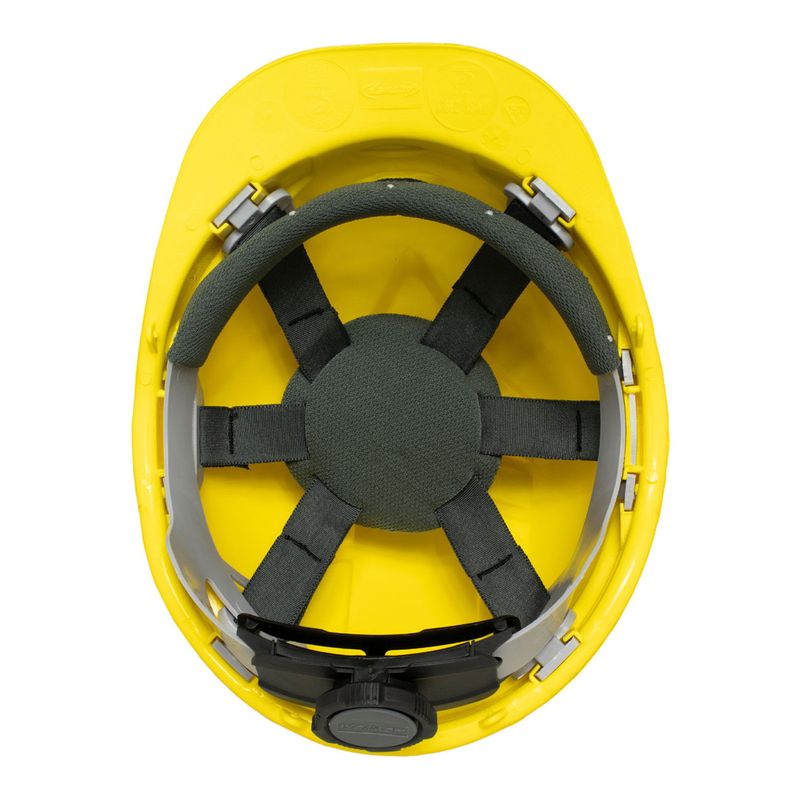 Casco-Activex-I-Amarillo-Arnes-cinta-6-Puntas-Ratchet