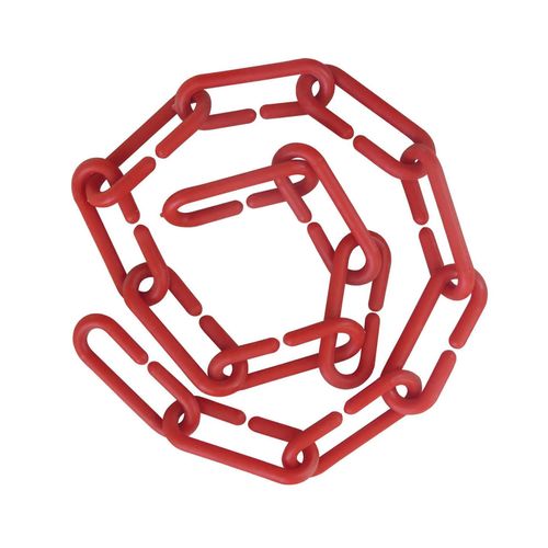 Cadena plástica delimitadora Roja (Metro) Eslabón Abierto