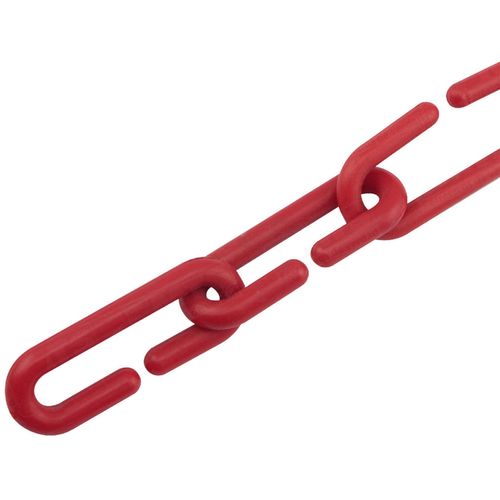 Cadena plástica delimitadora Roja (Metro) Eslabón Abierto