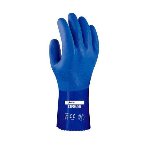 SHOWA 6784R Rough Grip 14-Inch Neoprene Gloves – Acid Resistant – Size Large (1 Dozen)