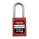 Candado-Activex-A10-Cuerpo-Plastico-Rojo