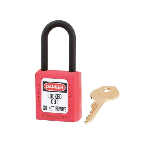 CANDADO DIELECTRICO MASTER LOCK 406 ROJO