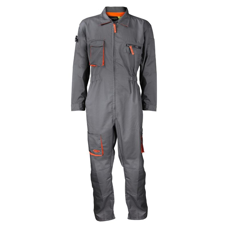 Overol-Activex-Piloto-Gabardina-Gris-Naranjo-T-2XL