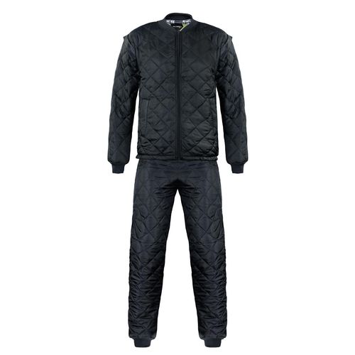 Pijama Negro Forro Franela Mangas Desmontables