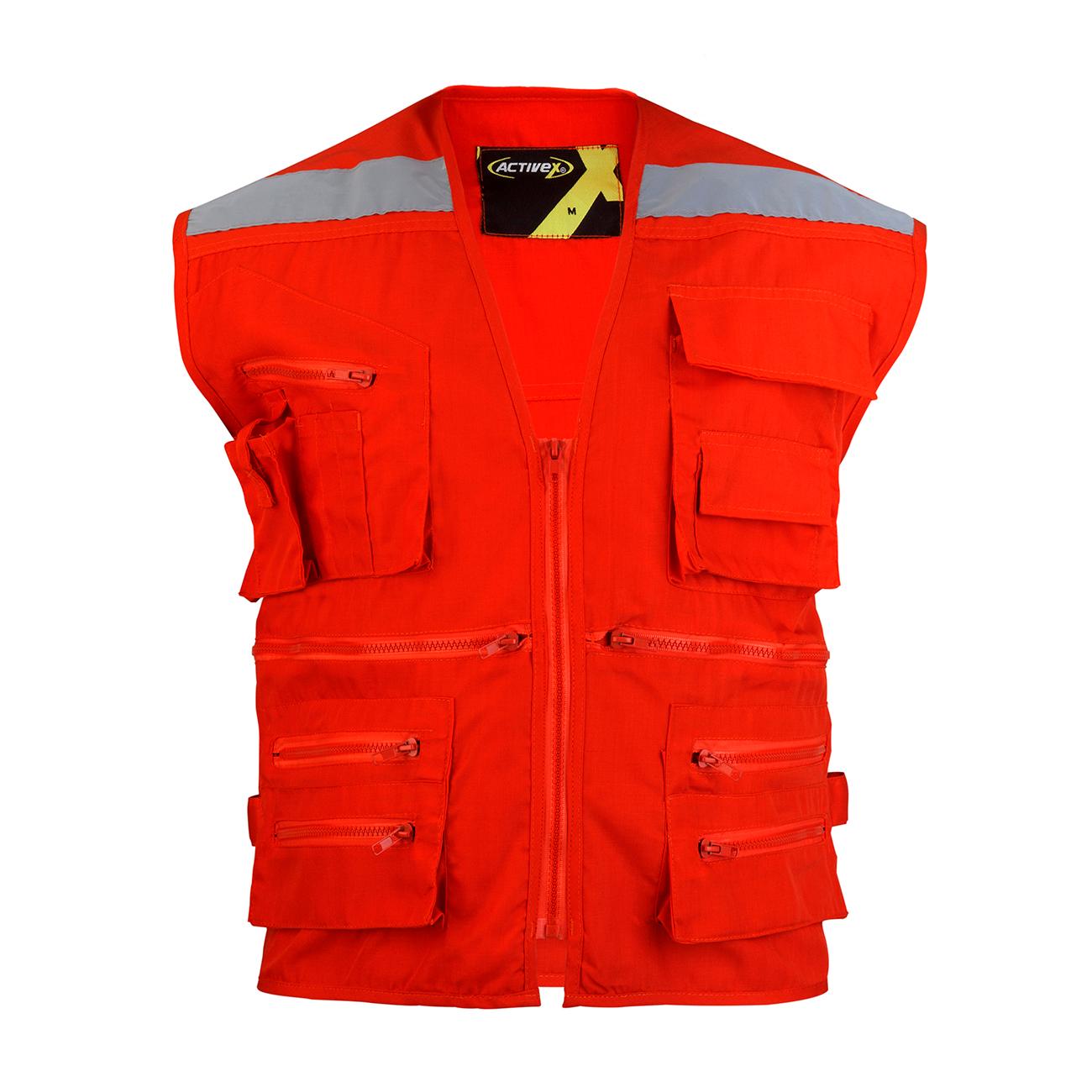 Chaqueta Chaleco Geologo Chaleco Geologo Poplin Rojo C/Reflectante