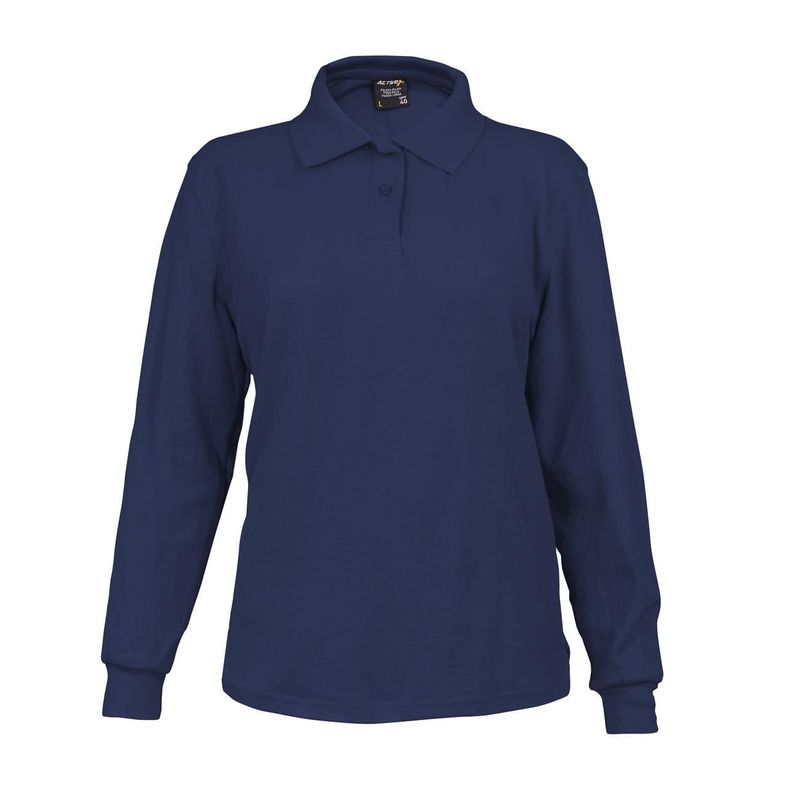 Polera-Activex-Pique-Azul-Marino-M-Larga-Mujer-UV-T-S