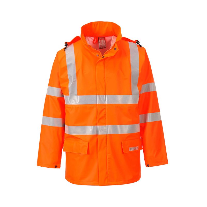 Chaqueta-Impermeable-Ignifugo-PU-Portwest-FR41-Naranja-T-2XL