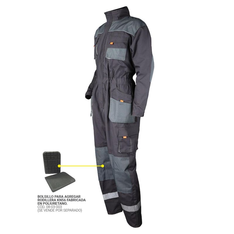 Overol-Activex-Canvas-Gris-Negro-XR-100-T--2XL