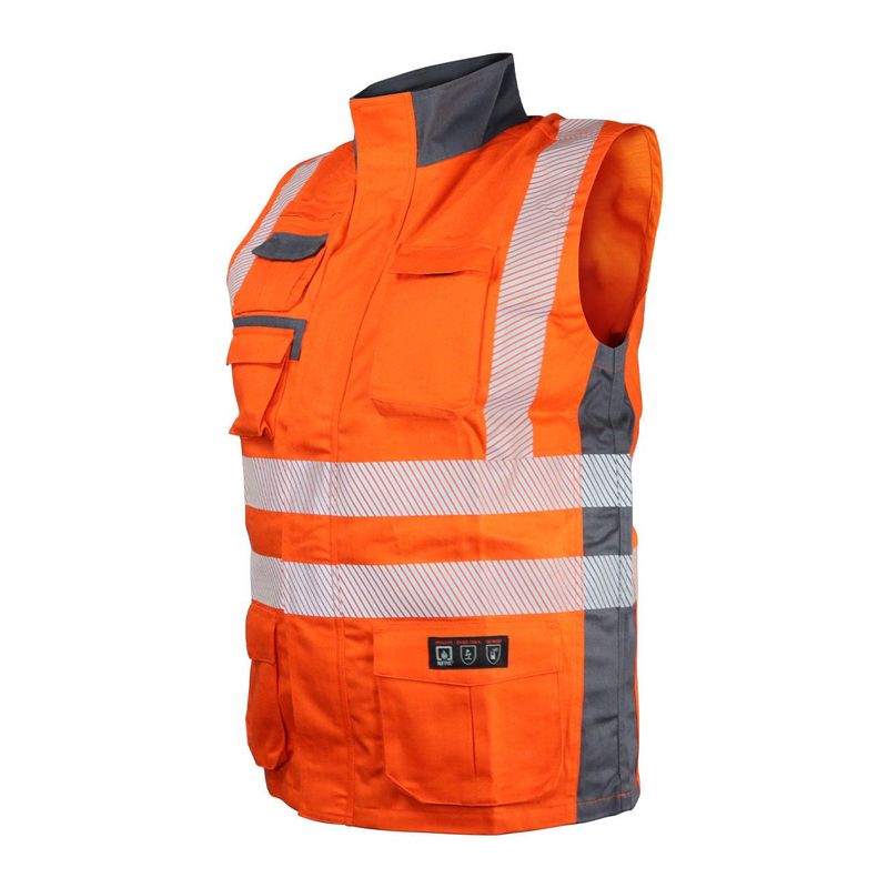 Chaleco-Geologo-Ignifugo-Absolute-Fire-FRSVT-NFPA-13034-Naranjo---Gris-T-2XL