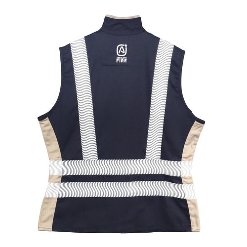Chaleco Geologo Ignifugo Absolute Fire FRSVT NFPA 13034 Mujer Azul – Beige