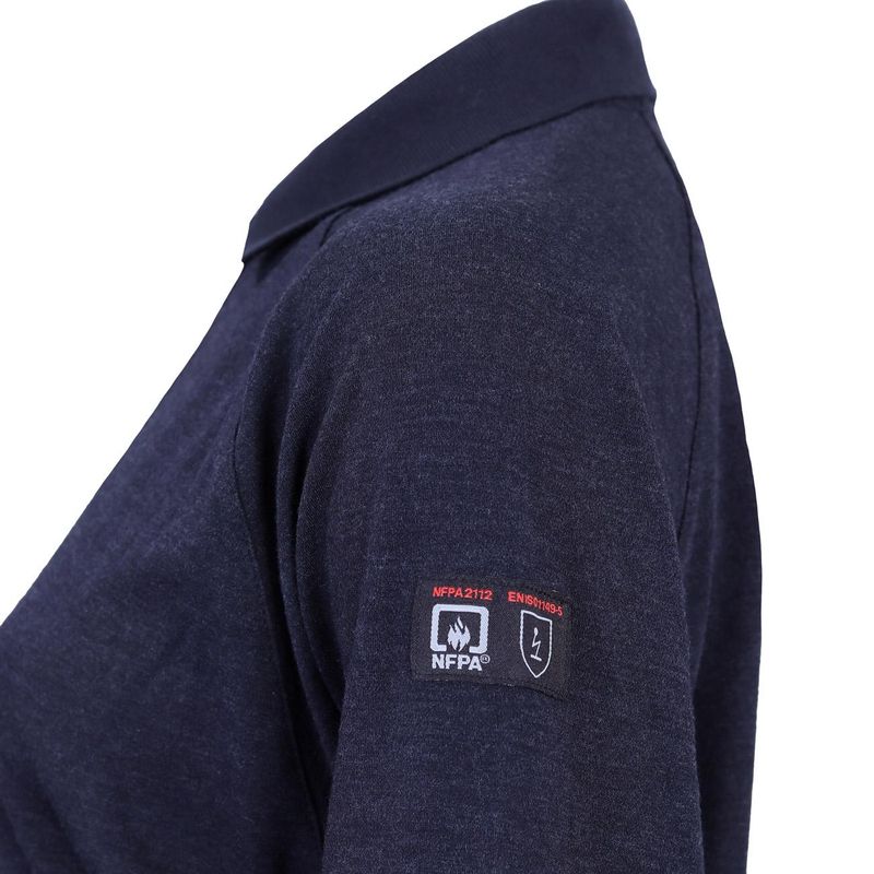 Polera-Ignifuga-Absolute-Fire-Antiestatica-FRSPT-NFPA-Azul-Mujer