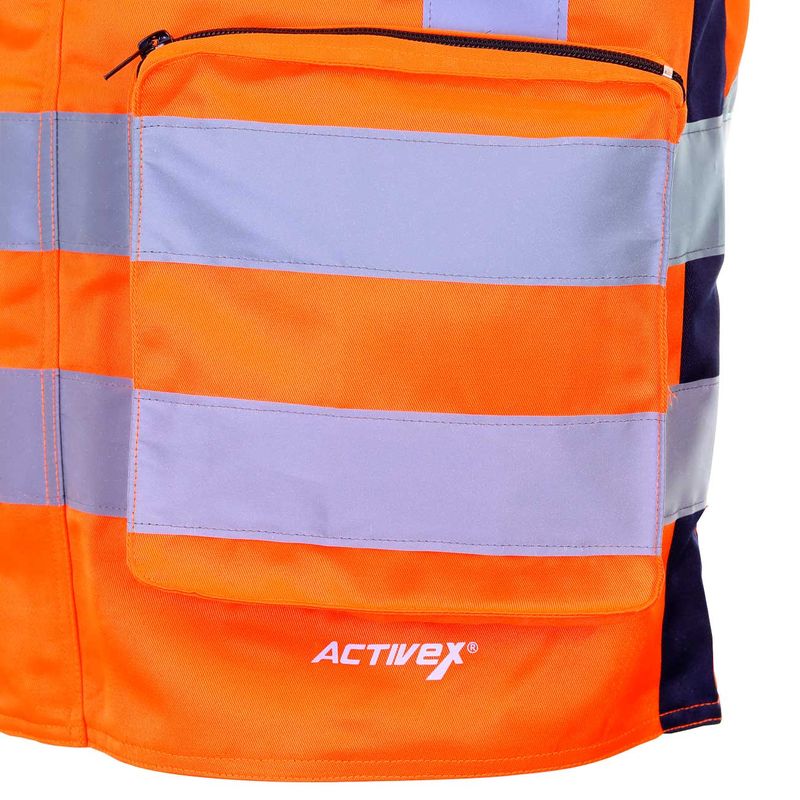 Chaleco-Geologo-Activex-Gabardina-Terra-Bicolor-Naranjo