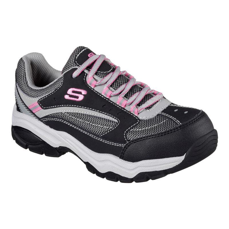 Zapatilla-De-Seguridad-Skechers-Biscoe-Negro-Rosado-Mujer-T-T35