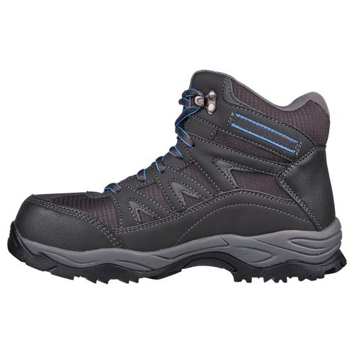 Botín Skechers Pomeria Gris/Celeste Mujer