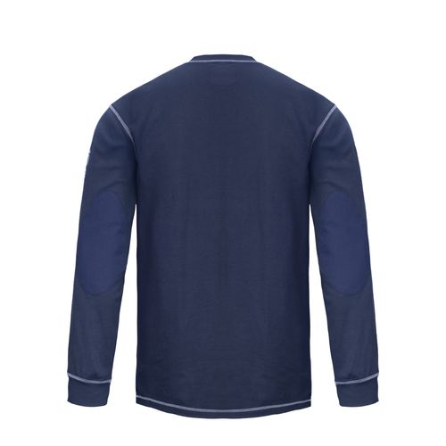 Polera Ignífuga Antiestática Henley FRHST NFPA Azul Absolute Fire
