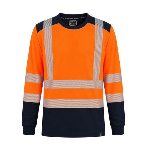 Polera Polo Activex Dry Fit HV-100 Bicolor Naranja/Azul