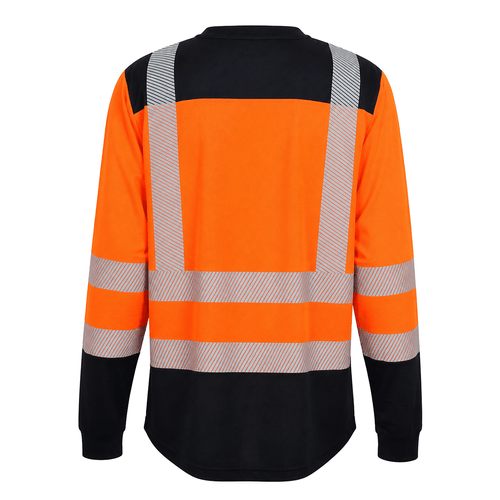 Polera Polo Activex Dry Fit HV-100 Bicolor Naranja/Azul