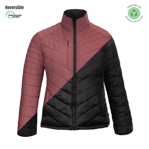 Parka Reversible Thinsulate Mujer Negro/Malva Z-3100