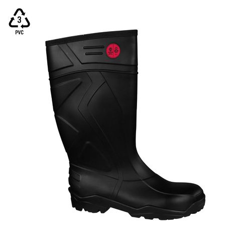 Bota De Seguridad V-Flex 940 PVC con punta y plantilla de acero Negra