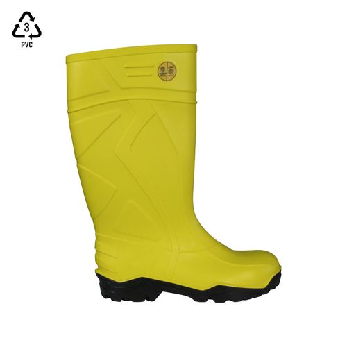 Bota De Seguridad V-Flex 945 PVC con punta de acero Amarilla