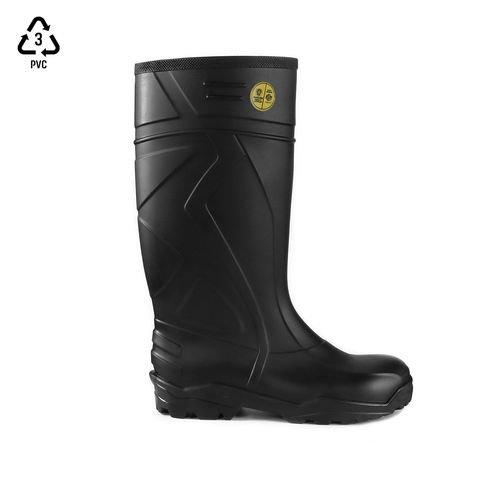 Bota De Seguridad V-Flex 942 PVC con puntera de acero Negra