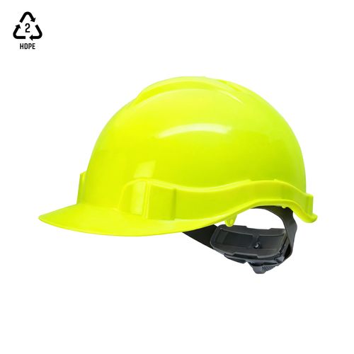 Casco Activex I Amarillo Flúor Arnes cinta 6 Puntas Ratchet