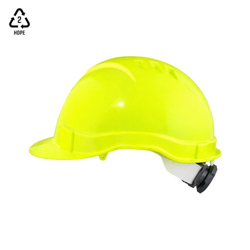 Casco Activex I Amarillo Flúor Arnes cinta 6 Puntas Ratchet